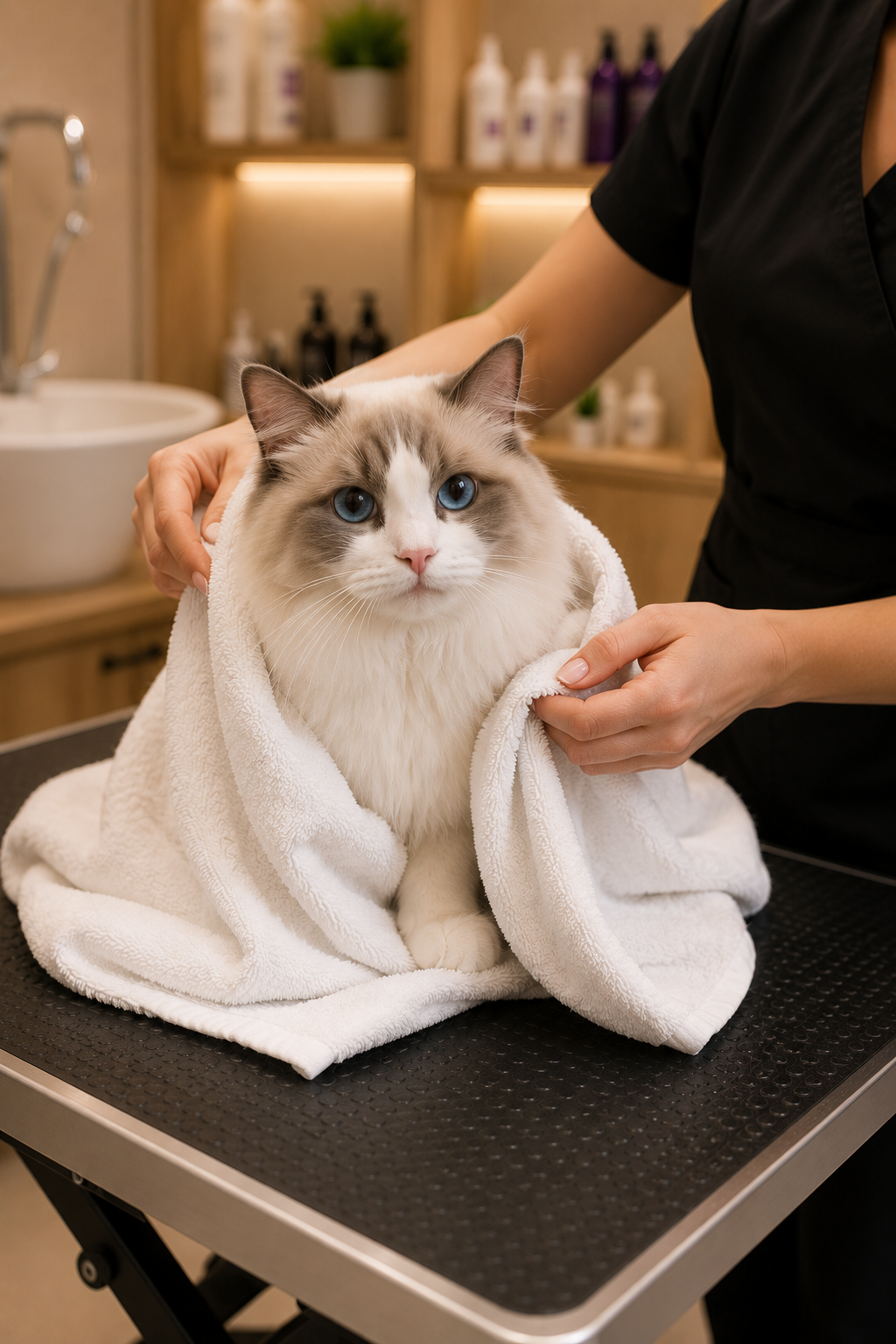 Pielęgnacja kota w salonie Psi Wellness